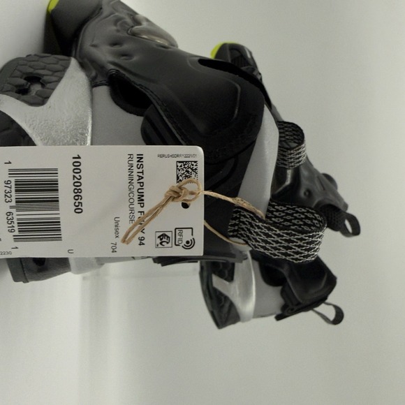 Reebok INSTAPUMP FURY 94 Running Shoes Men\'s Size 6.5 Blk/Gry/Lme‎ main image 5